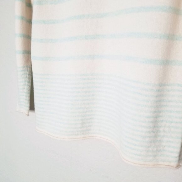 Vineyard Vines S Merino Wool Cashmere Multi Stripe Boatneck Sweater Cream $148 - Picture 14 of 16